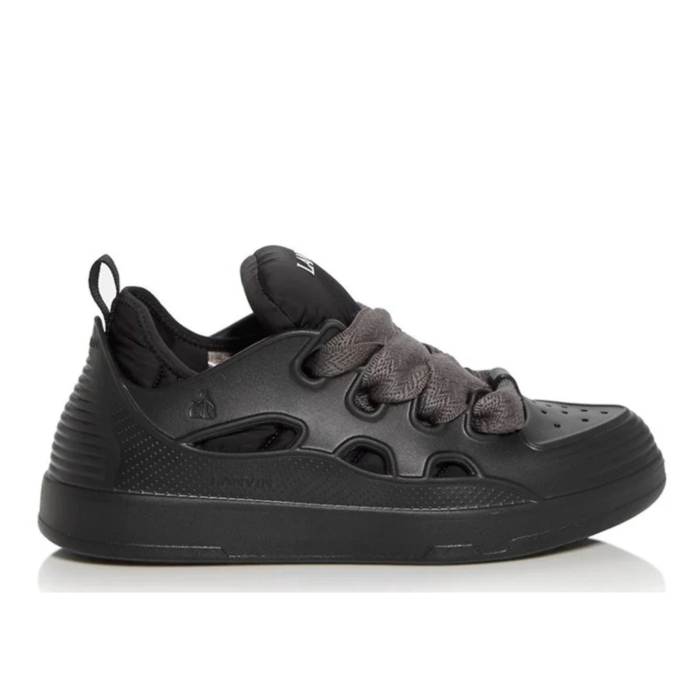 Lanvin Paris‎ Men's Molded Rubber Curb Sneaker Shoe, Anthracite, Size 43